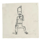 MCM Original Pencil Drawings Outsider Folk Art Portrait Series - William Anthony