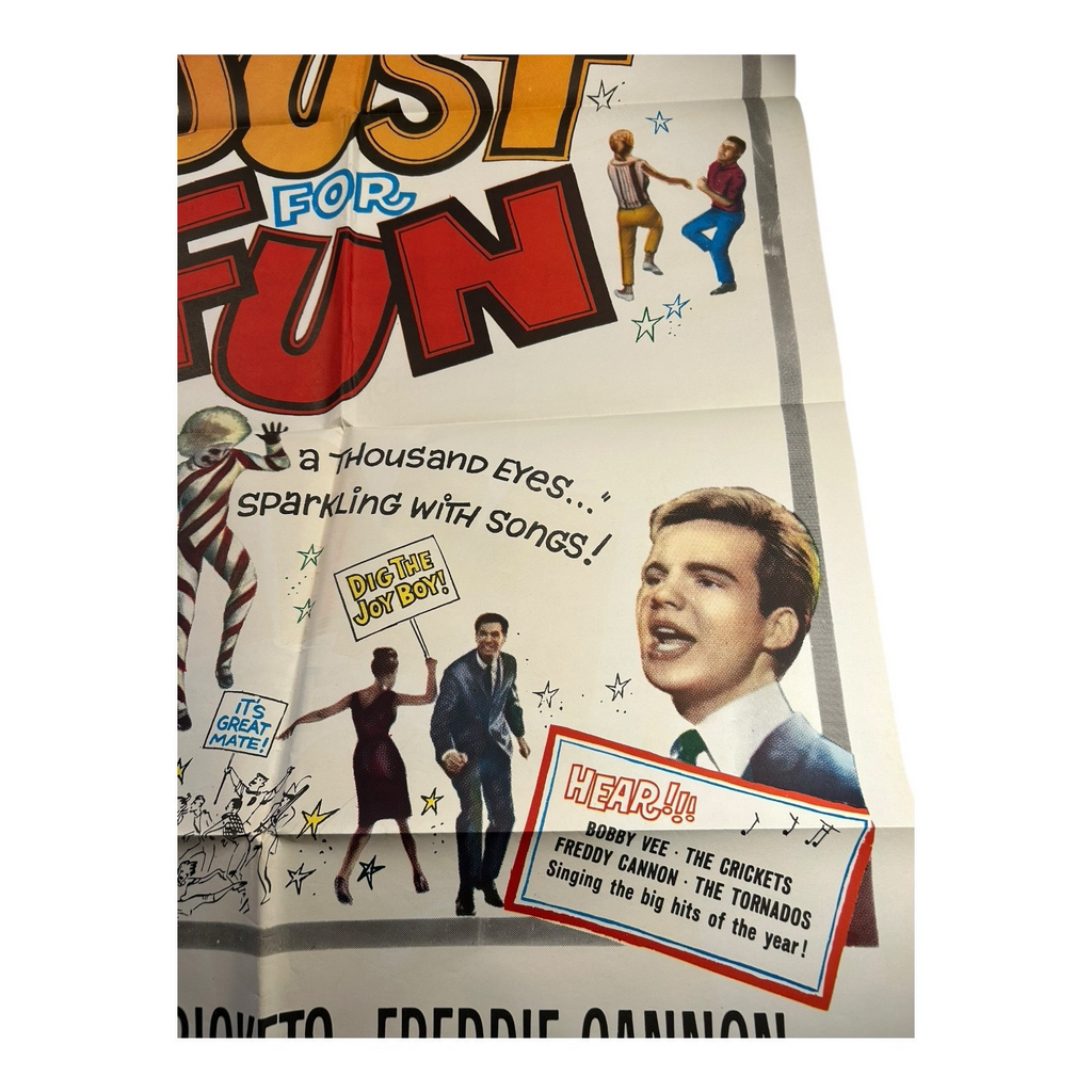 Vintage 1963 Just For Fun Movie Poster