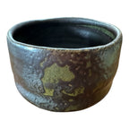 Vintage Studio Art Pottery Metallic Glaze Matcha Chawan Tea Bowl - Signed