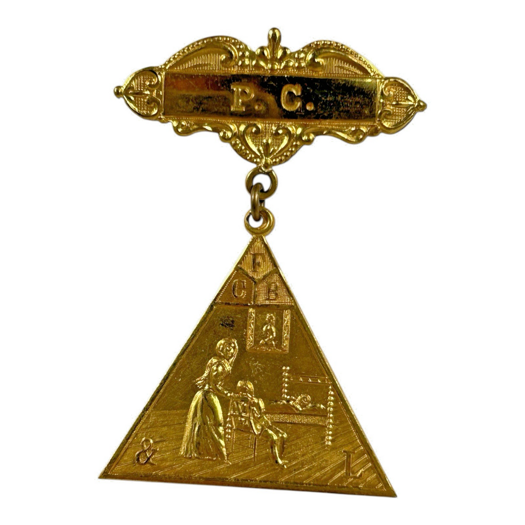 Antique Rare Fraternal Knights of Pythias Women’s Auxiliary Medal, Helping Hands