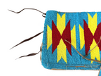 Vintage Native American Handmade Beaded Cuffs, Red Yellow Blue