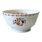 Antique Staffordshire Pearlware Pink Lustre Soft Paste Floral Bowl