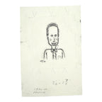 MCM Original Pencil Drawings Outsider Folk Art Portrait Series - William Anthony