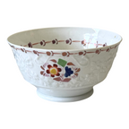 Antique Staffordshire Pearlware Pink Lustre Soft Paste Floral Bowl