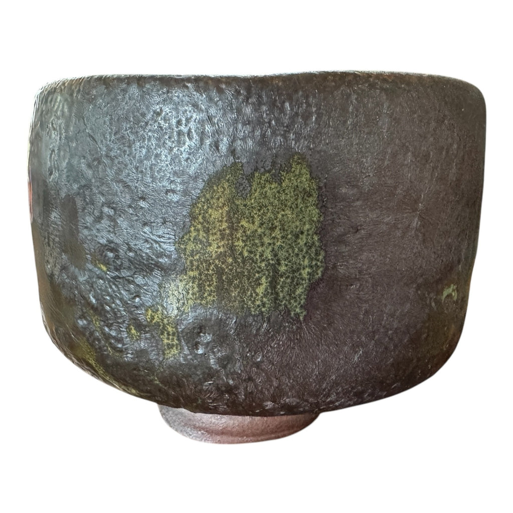 Vintage Studio Art Pottery Metallic Glaze Matcha Chawan Tea Bowl - Signed