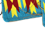 Vintage Native American Handmade Beaded Cuffs, Red Yellow Blue