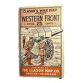 Antique WW1 World War One Clason War Map of Western Front