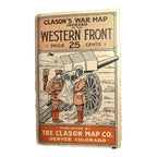 Antique WW1 World War One Clason War Map of Western Front