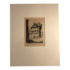 Antique Original 19th Century Etching Albrecht Durer's House Nuremburg Germany