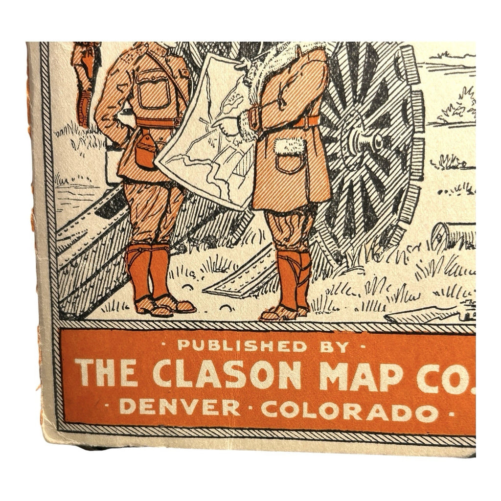 Antique WW1 World War One Clason War Map of Western Front