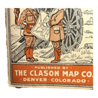 Antique WW1 World War One Clason War Map of Western Front