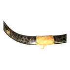 Vintage Carved Buffalo Horns by Soldier in Phillipines after WWII WW2