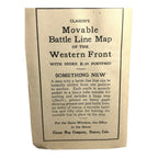 Antique WW1 World War One Clason War Map of Western Front