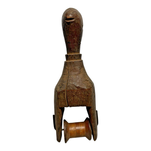 Antique African Baule Hand-Carved Wooden Heddle Pulley - Tribal Art