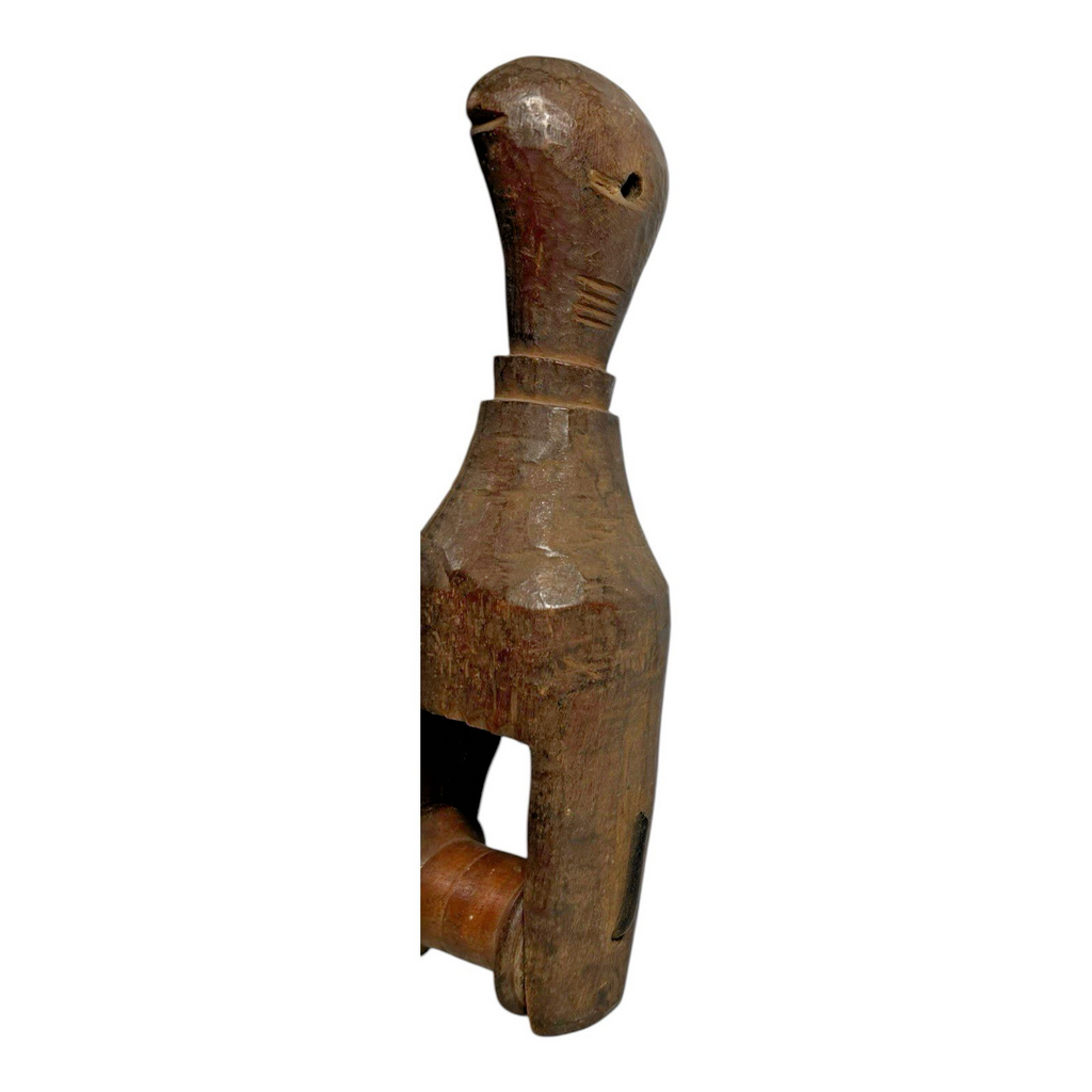 Antique African Baule Hand-Carved Wooden Heddle Pulley - Tribal Art