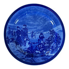 Antique Staffordshire Cauldon Flow Blue Charger - Washington at Valley Forge