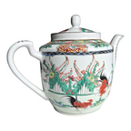 Antique Chinese Famille Rose Porcelain Teapot - Rooster Pattern