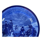 Antique Staffordshire Cauldon Flow Blue Charger - Washington at Valley Forge