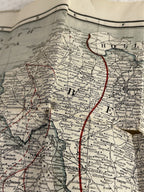 Antique WW1 World War One Clason War Map of Western Front