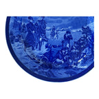 Antique Staffordshire Cauldon Flow Blue Charger - Washington at Valley Forge