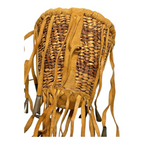 Vintage Apache Burden Basket with Tipped Leather Tassels