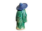 Antique Chinese Export Green Glazed Ceramic Pottery Mudman Figurine