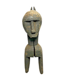 Antique Collectible Baule African Tribal Hand-Carved Wooden Heddle Pulley Figure