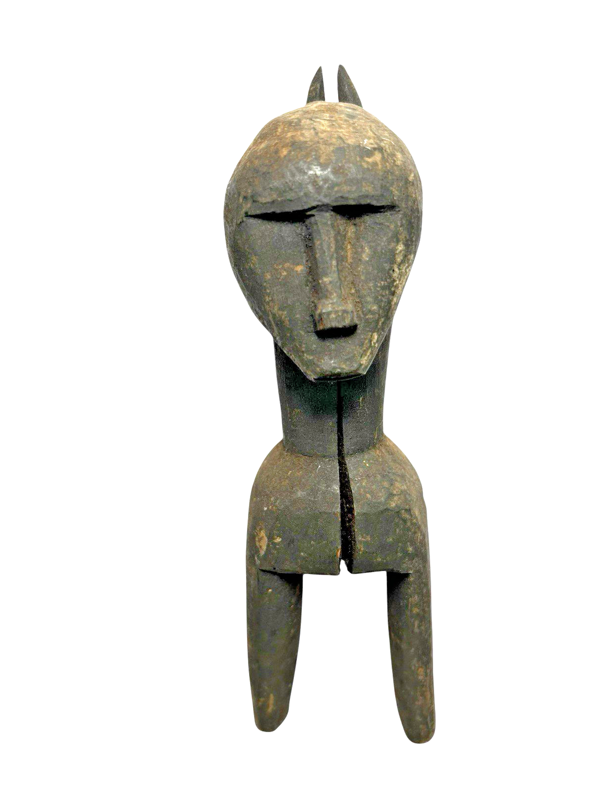 Antique Collectible Baule African Tribal Hand-Carved Wooden Heddle Pulley Figure