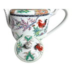 Antique Chinese Famille Rose Porcelain Teapot - Rooster Pattern