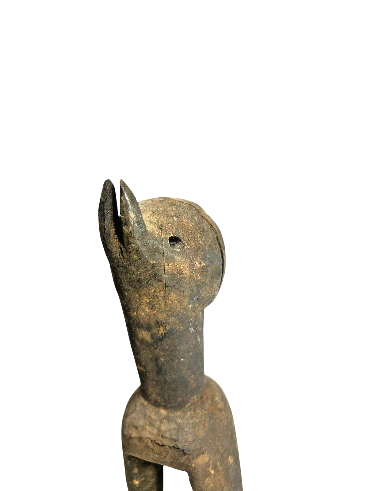 Antique Collectible Baule African Tribal Hand-Carved Wooden Heddle Pulley Figure