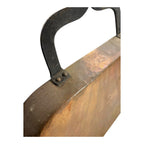 Antique French Copper Hearth Dripping Pan Skimmer with Wrought Iron Handle
