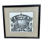 Antique Yale University Satirical Cartoon Print by Davenport - Framed