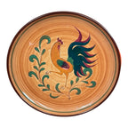Vintage Folk Art Pennsbury Pottery Red Rooster Charger - Pennsylvania Dutch