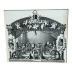 Antique Yale University Satirical Cartoon Print by Davenport - Framed