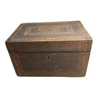 Antique English Tunbridge Ware Tea Caddy Box