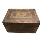 Antique English Tunbridge Ware Tea Caddy Box
