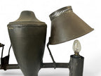 Antique Industrial Student Desk Lamp Double Shade Central Font Metal Lamp