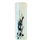 Vintage Toshichi Iwata Calligraphy Pulegoso Bubble Art Glass Vase