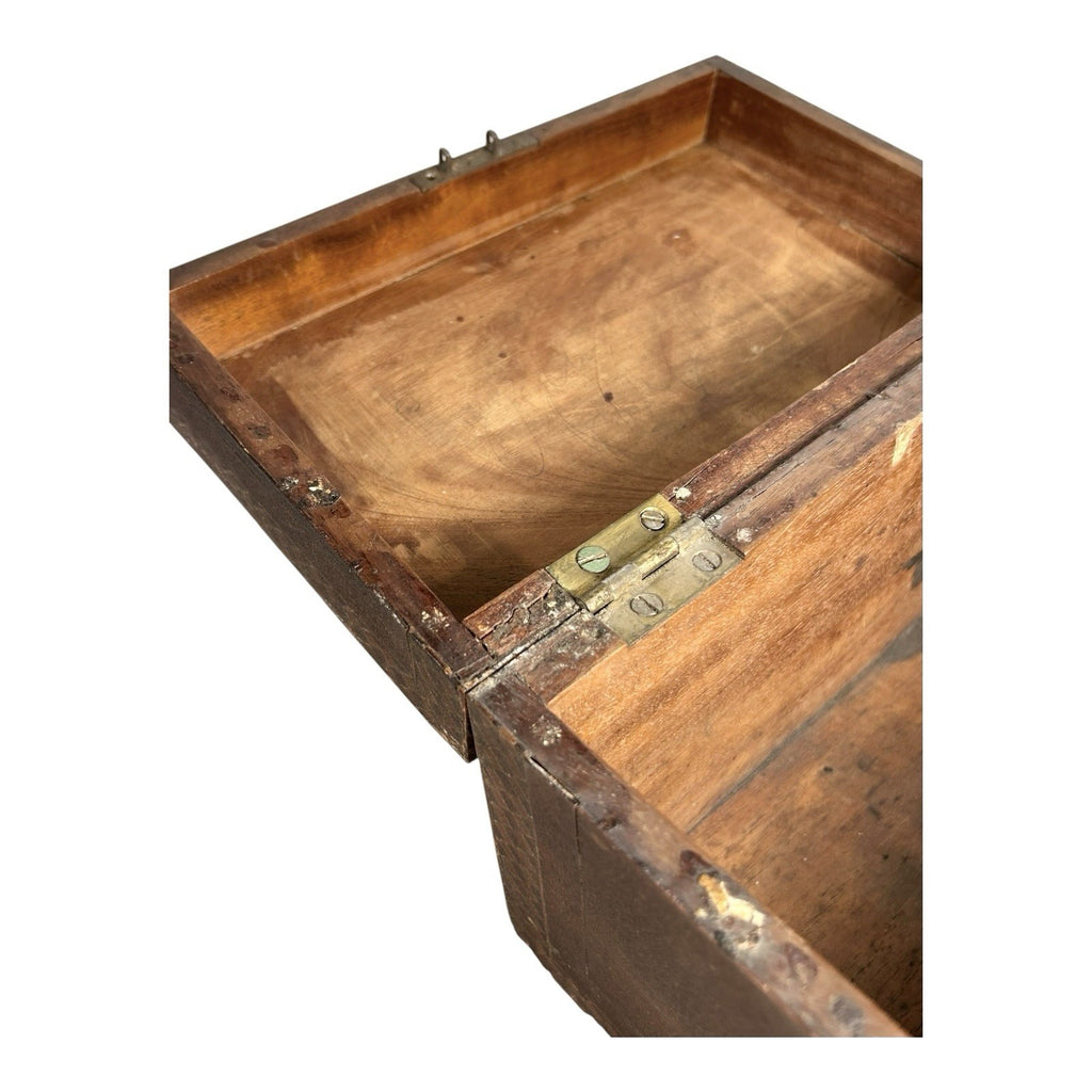 Antique English Tunbridge Ware Tea Caddy Box