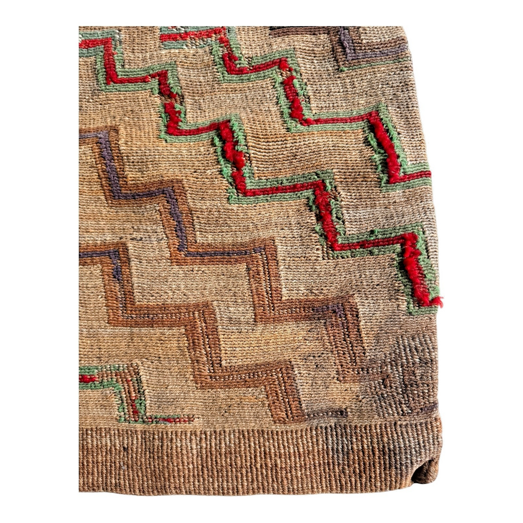 Antique Native American Plateau Nez Perce Double Sided Corn Husk Flat Bag