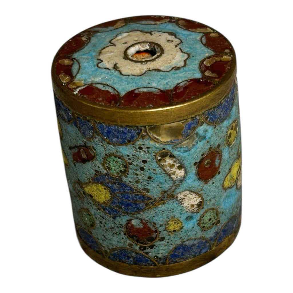 Antique Japanese Cloisonne Large Cylinder Bead