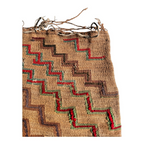 Antique Native American Plateau Nez Perce Double Sided Corn Husk Flat Bag