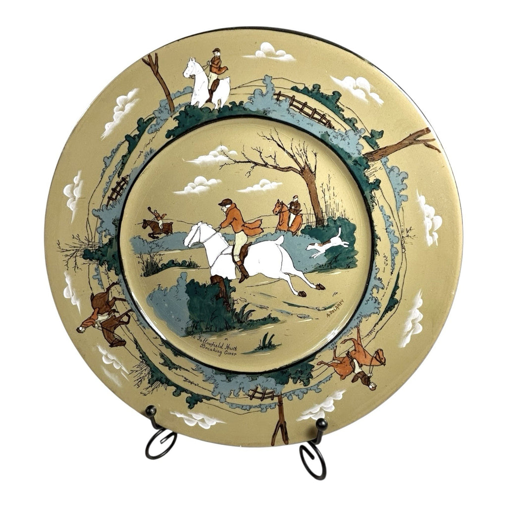 Antique Buffalo Pottery Deldare Ware Plate - Fallowfield Hunt Series