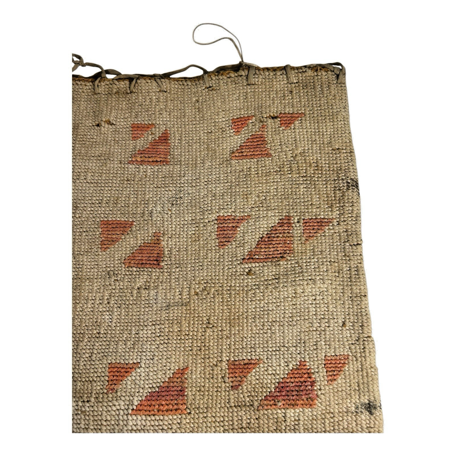 Antique Native American Nez Perce Corn Husk Woven Flat Bag