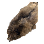 Vintage 1930's Full Mink Fur 2 Pelt Stole Scarf with Heads, Tails & Feet