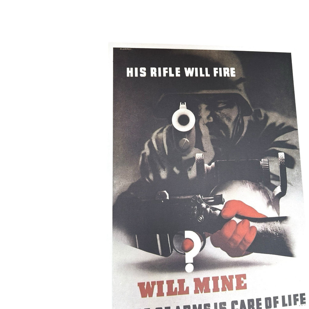Vintage Giclee of British WW2 Poster Care of Arms by Abram Games