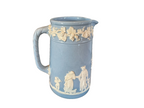 Antique Wedgwood Blue Jasperware Pottery Pitchers – Set of 2
