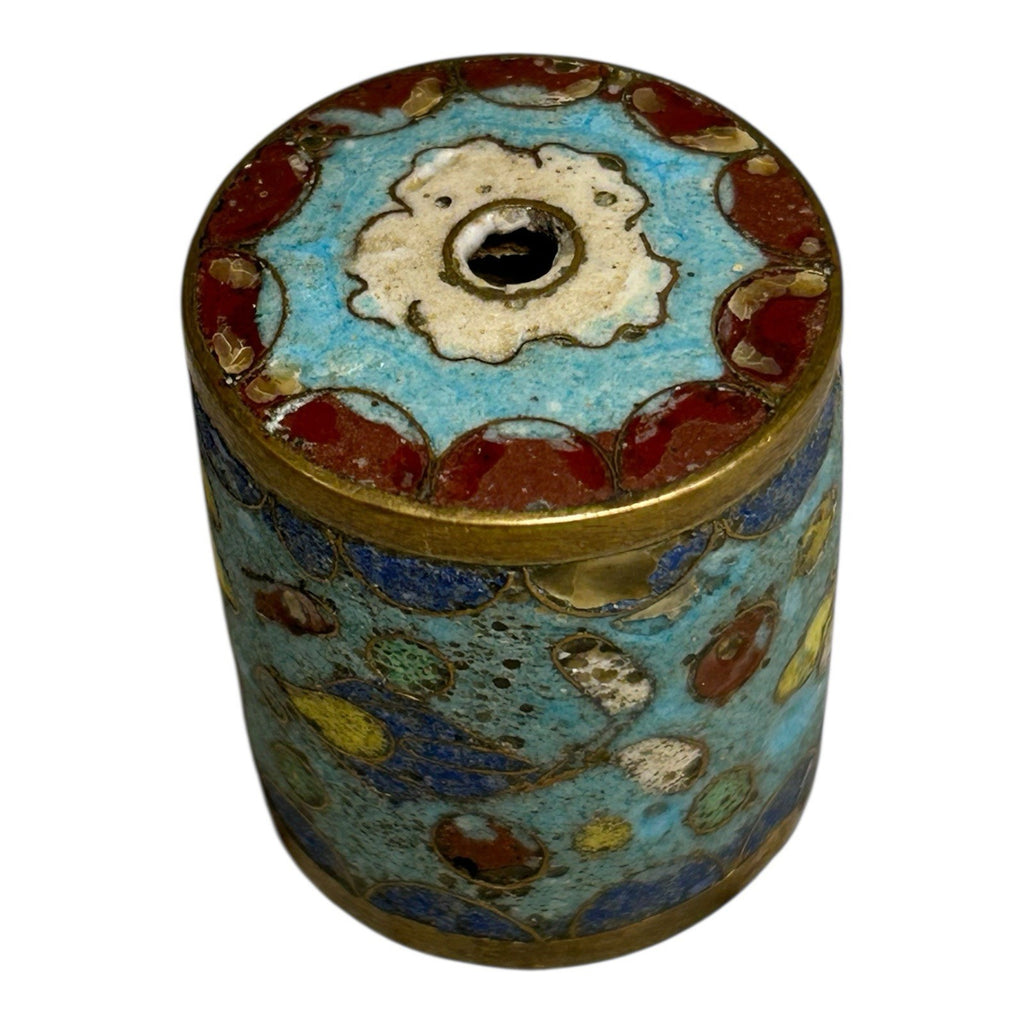 Antique Japanese Cloisonne Large Cylinder Bead