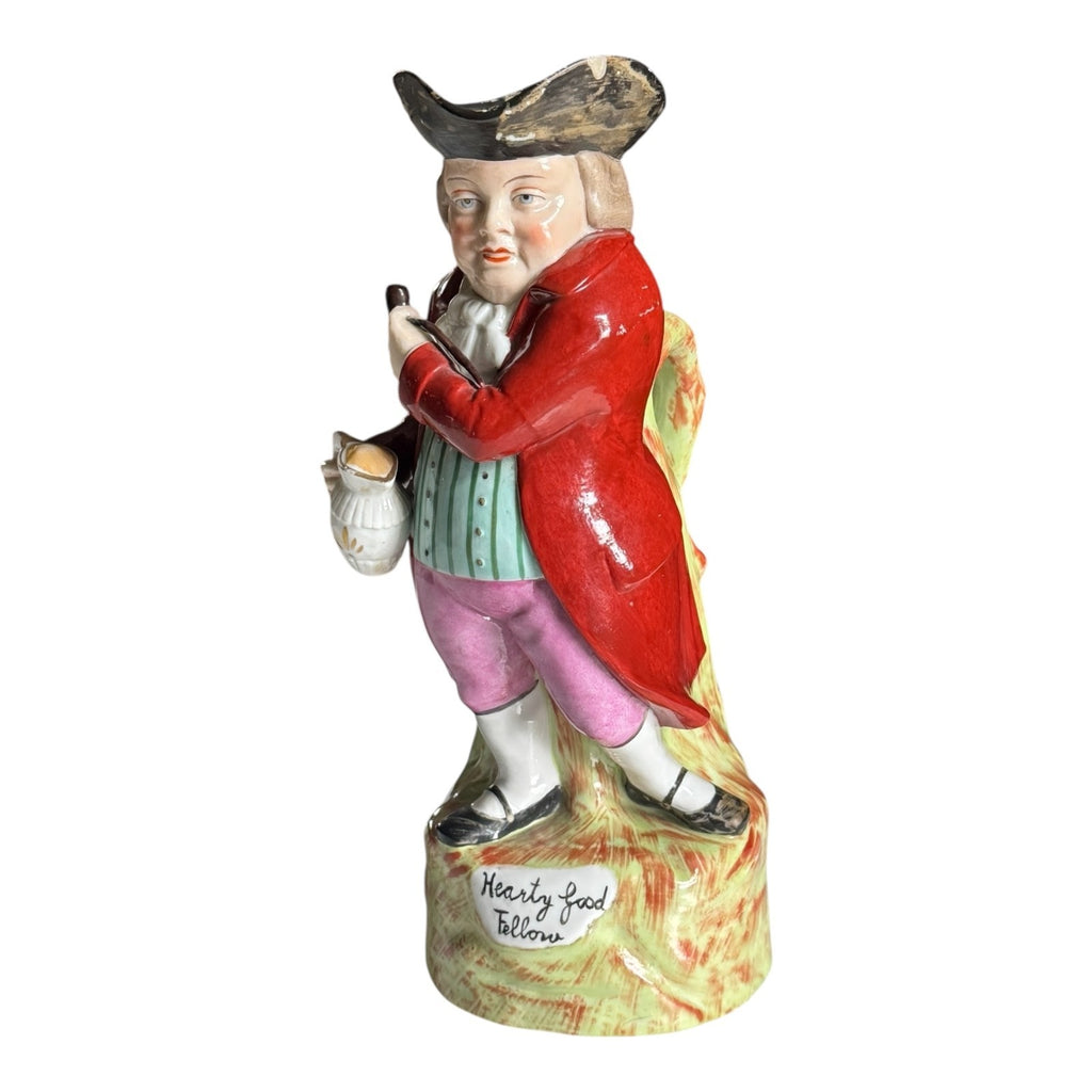 Antique Staffordshire Hearty Good Fellow Toby Jug Character Pitcher