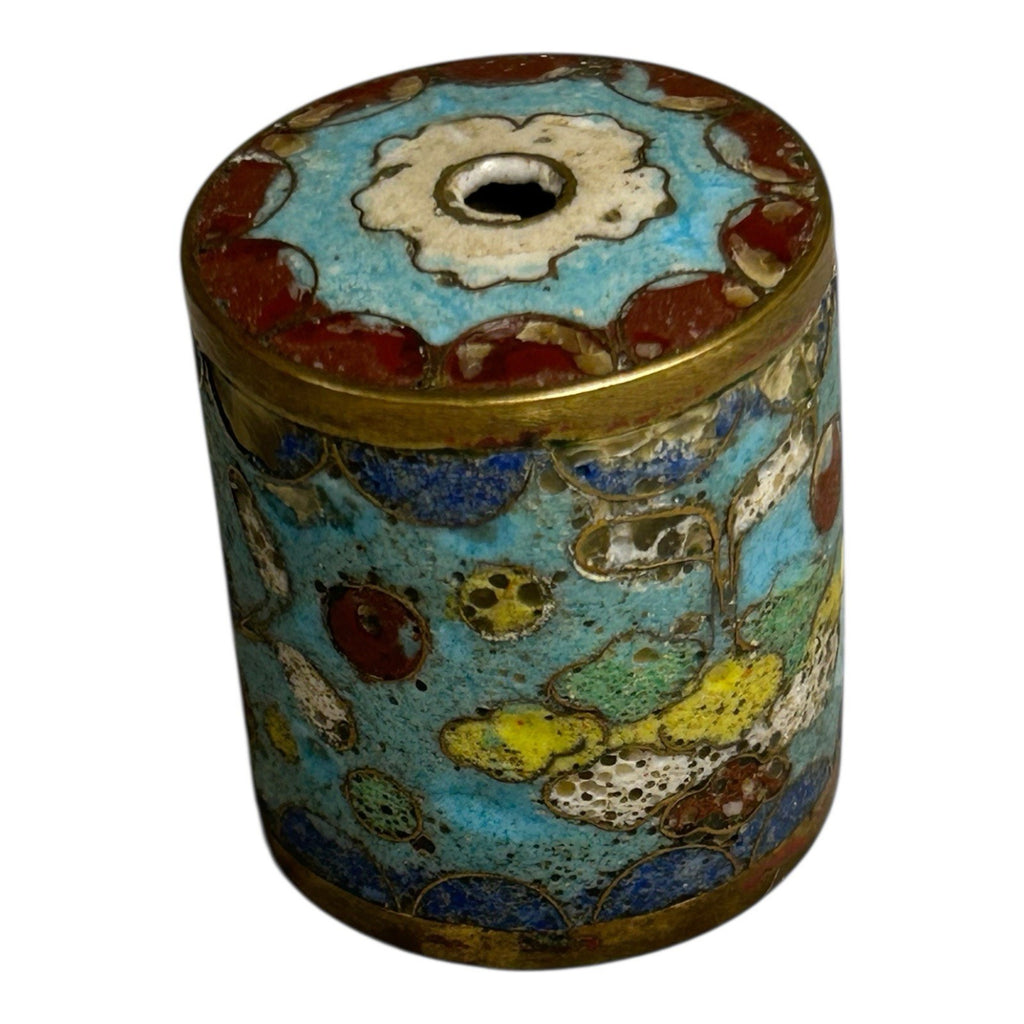 Antique Japanese Cloisonne Large Cylinder Bead